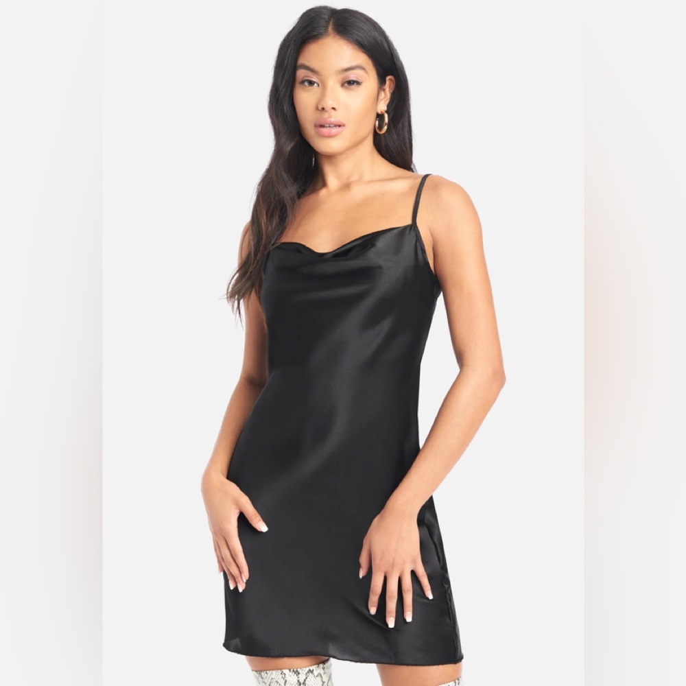 BLACK BEBÈ SLIP DRESS SZ S. NWT.
